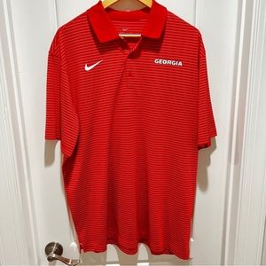 Georgia Bulldogs Nike Polo (Red w/ white stripes) - XL